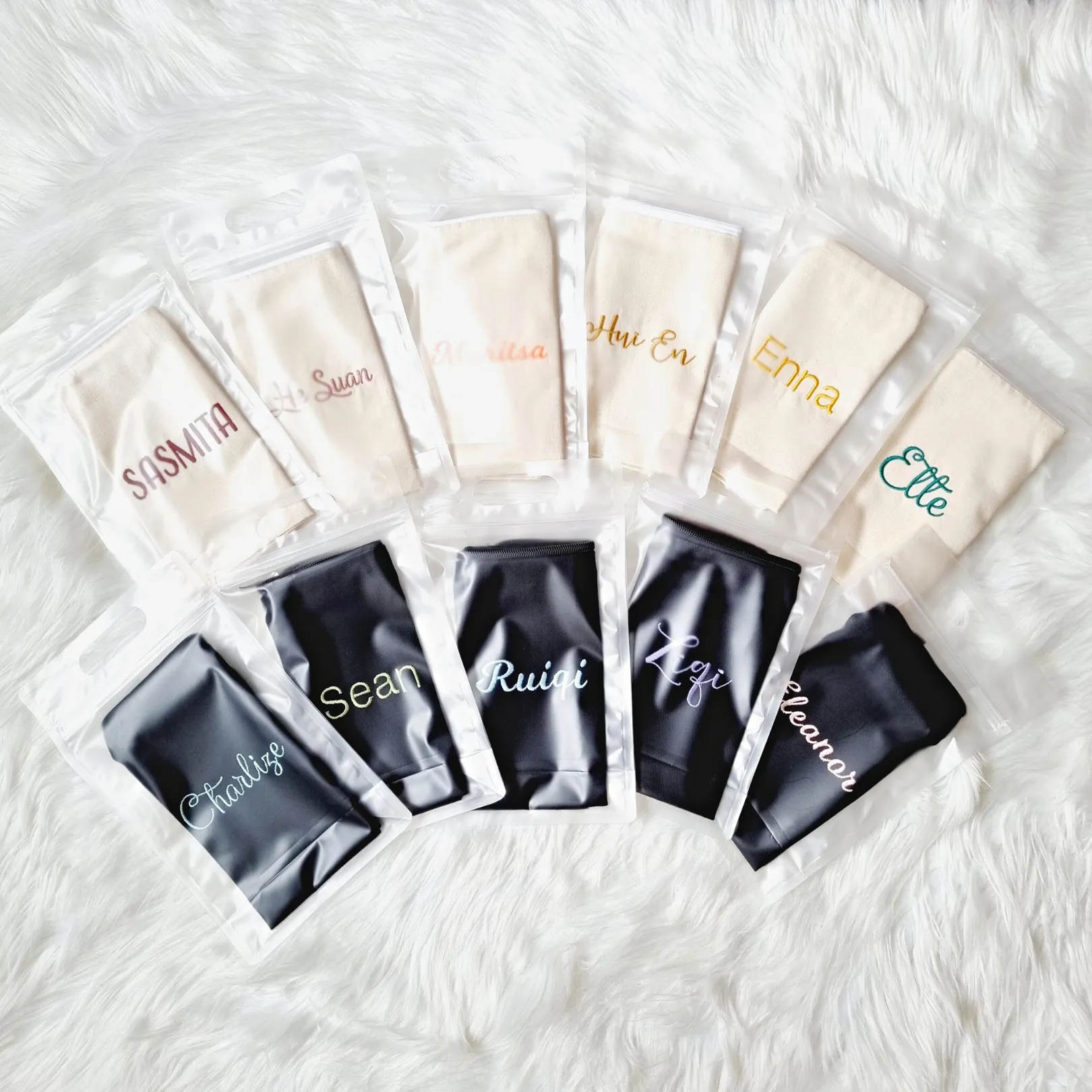 [PARTY PACK] Canvas Zip Pouch - CREAM