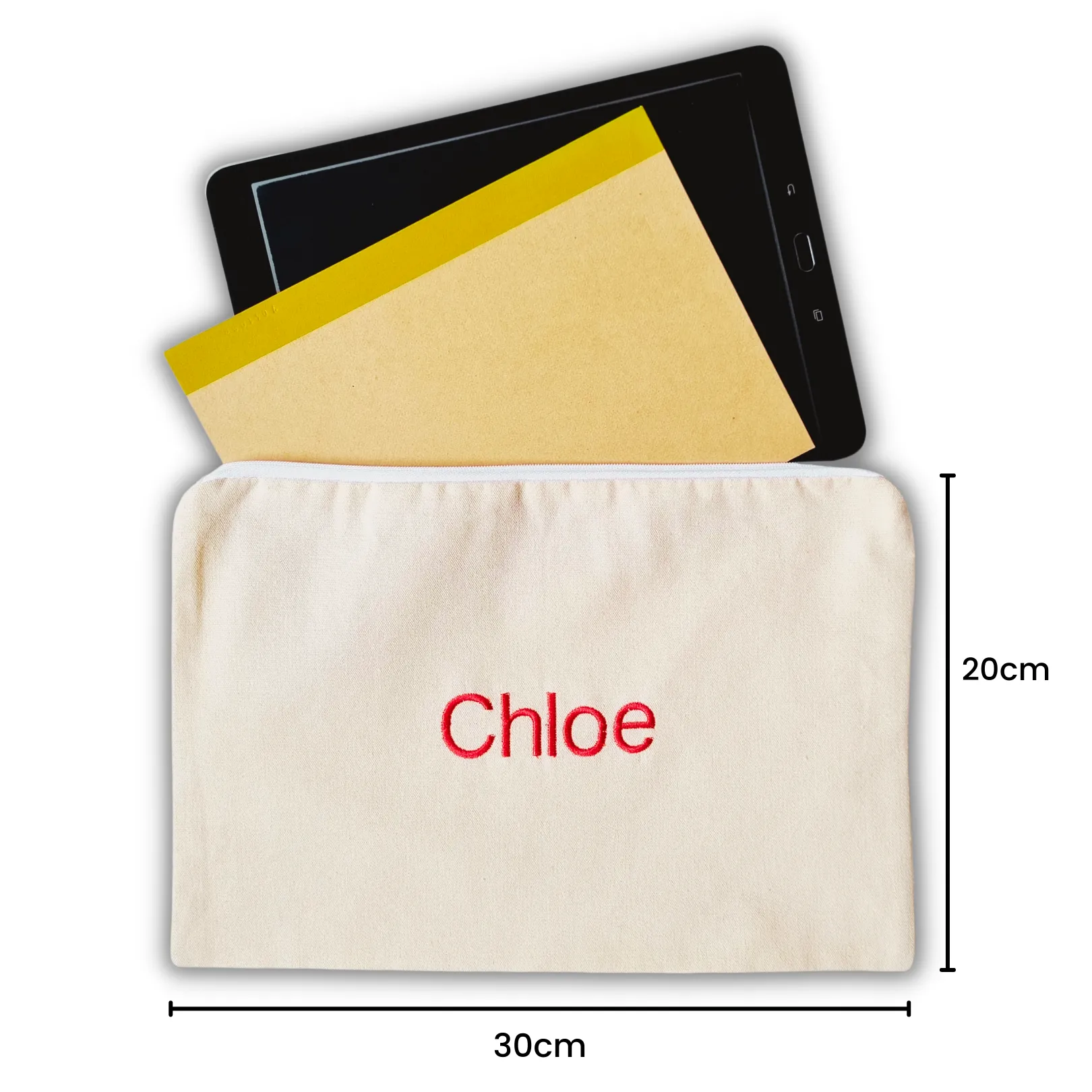 [PARTY PACK] Canvas Zip Pouch - CREAM