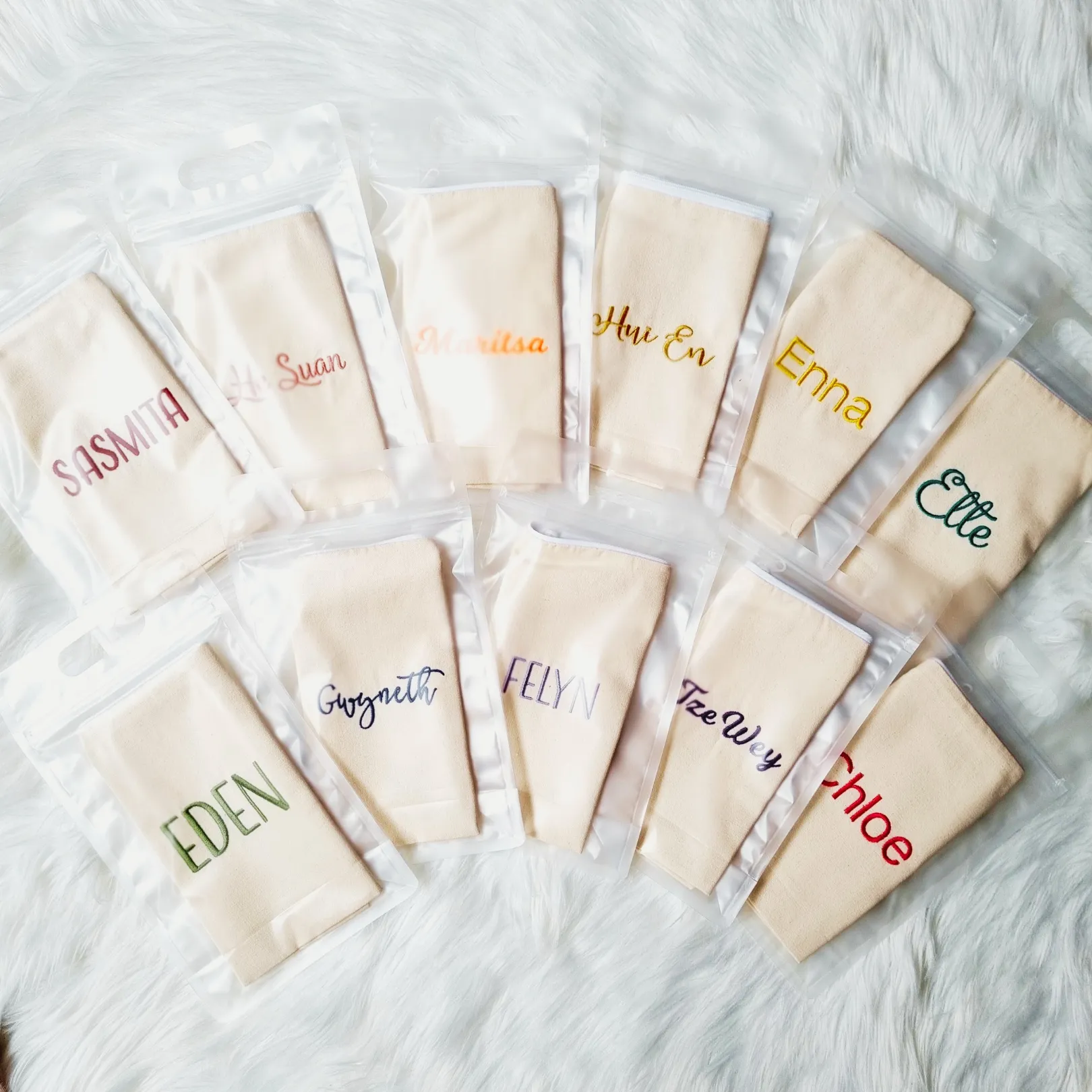[PARTY PACK] Canvas Zip Pouch - CREAM