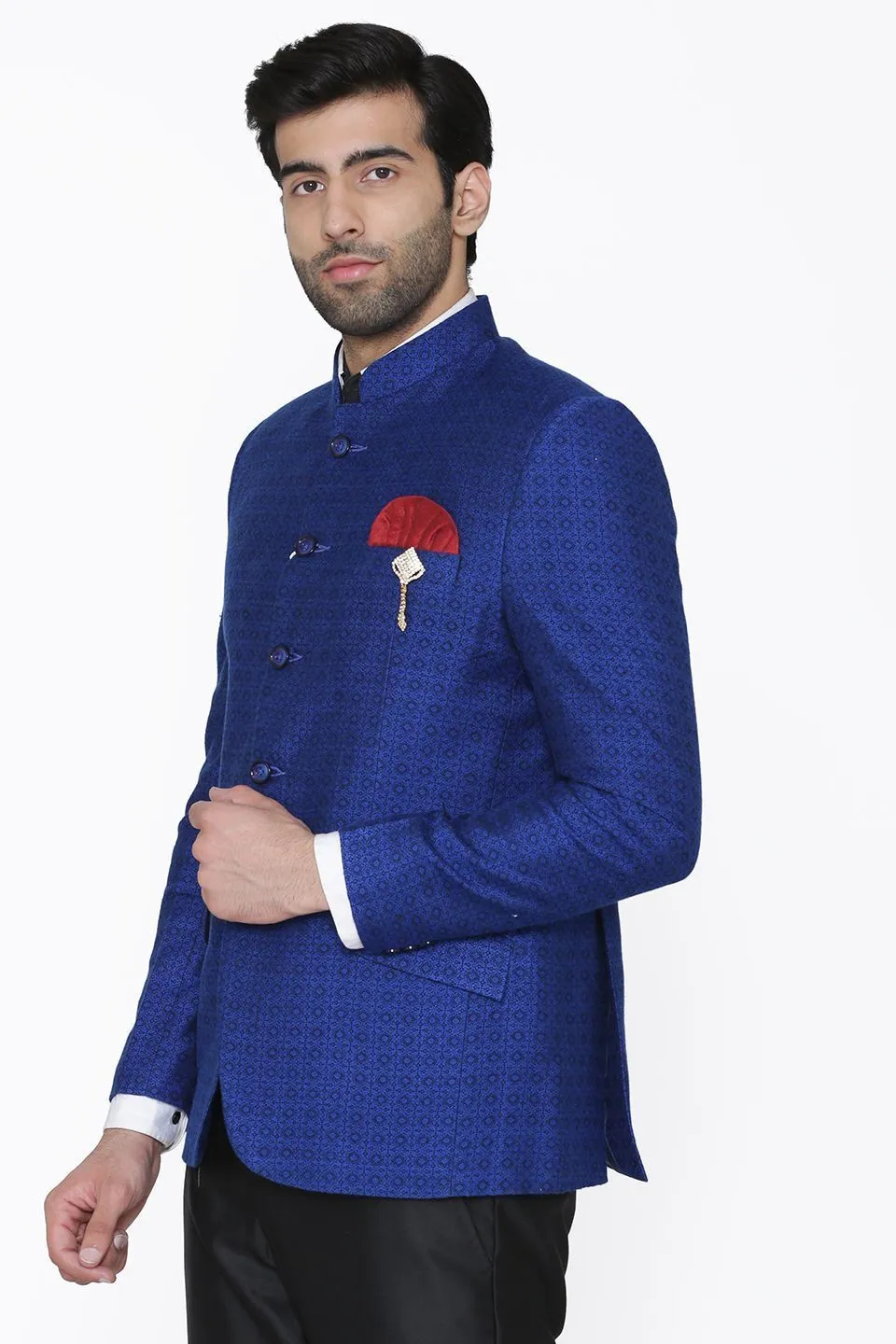 Pashima and Wool Blue Blazer