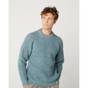 Peregrine Mens Waffle crew neck jumper- Cinnamon or Seafoam