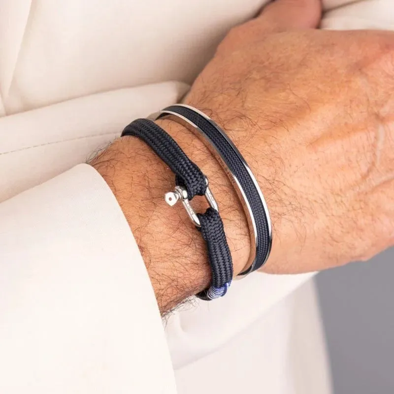 Pig & Hen Vicious Vik Navy | Silver Men's Bracelet