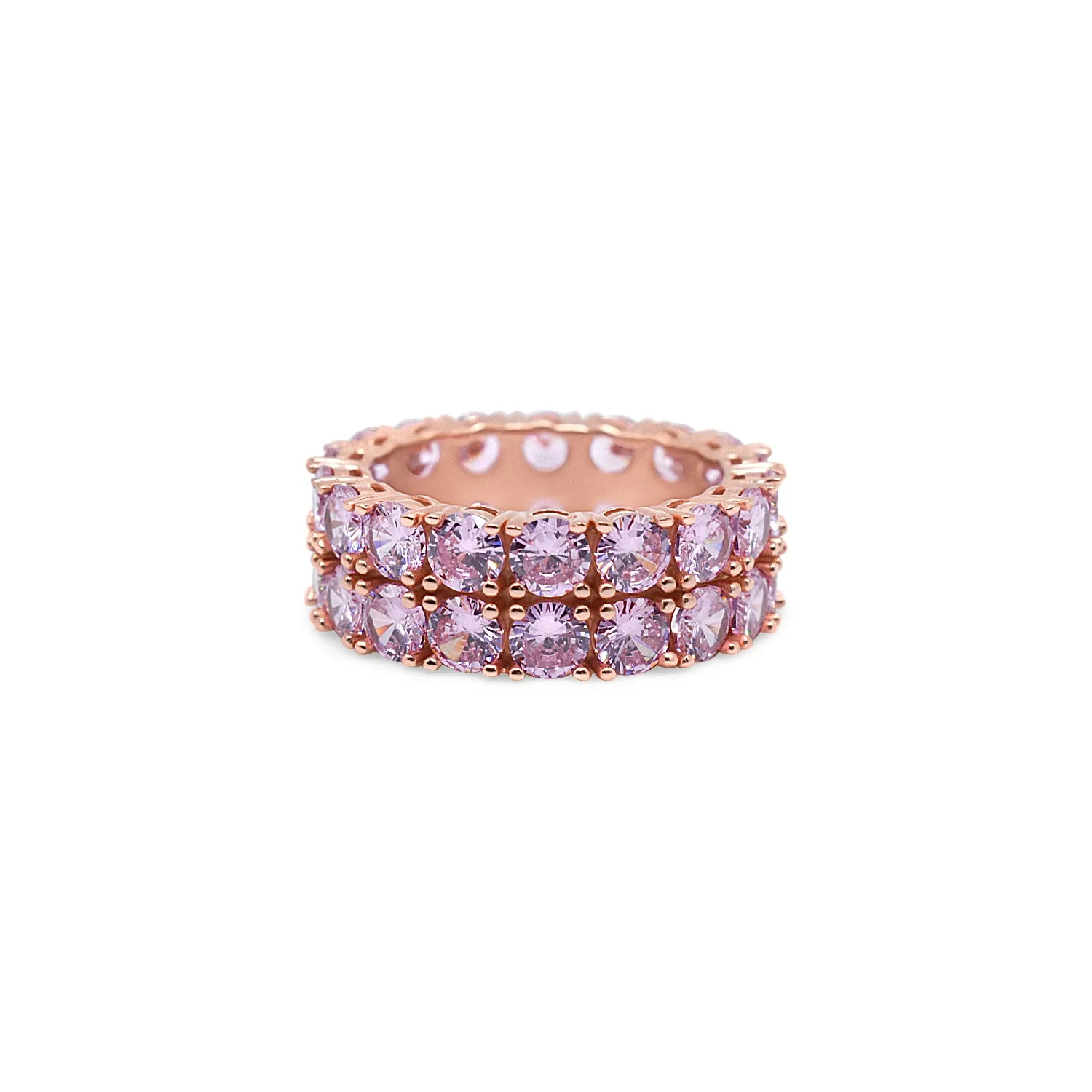 Pink Tennis Stacked Ring