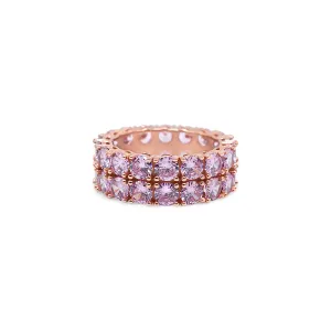 Pink Tennis Stacked Ring