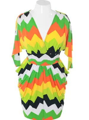 Plus Size Sexy Colorful Lime Bubble Dress