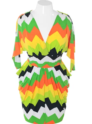 Plus Size Sexy Colorful Lime Bubble Dress