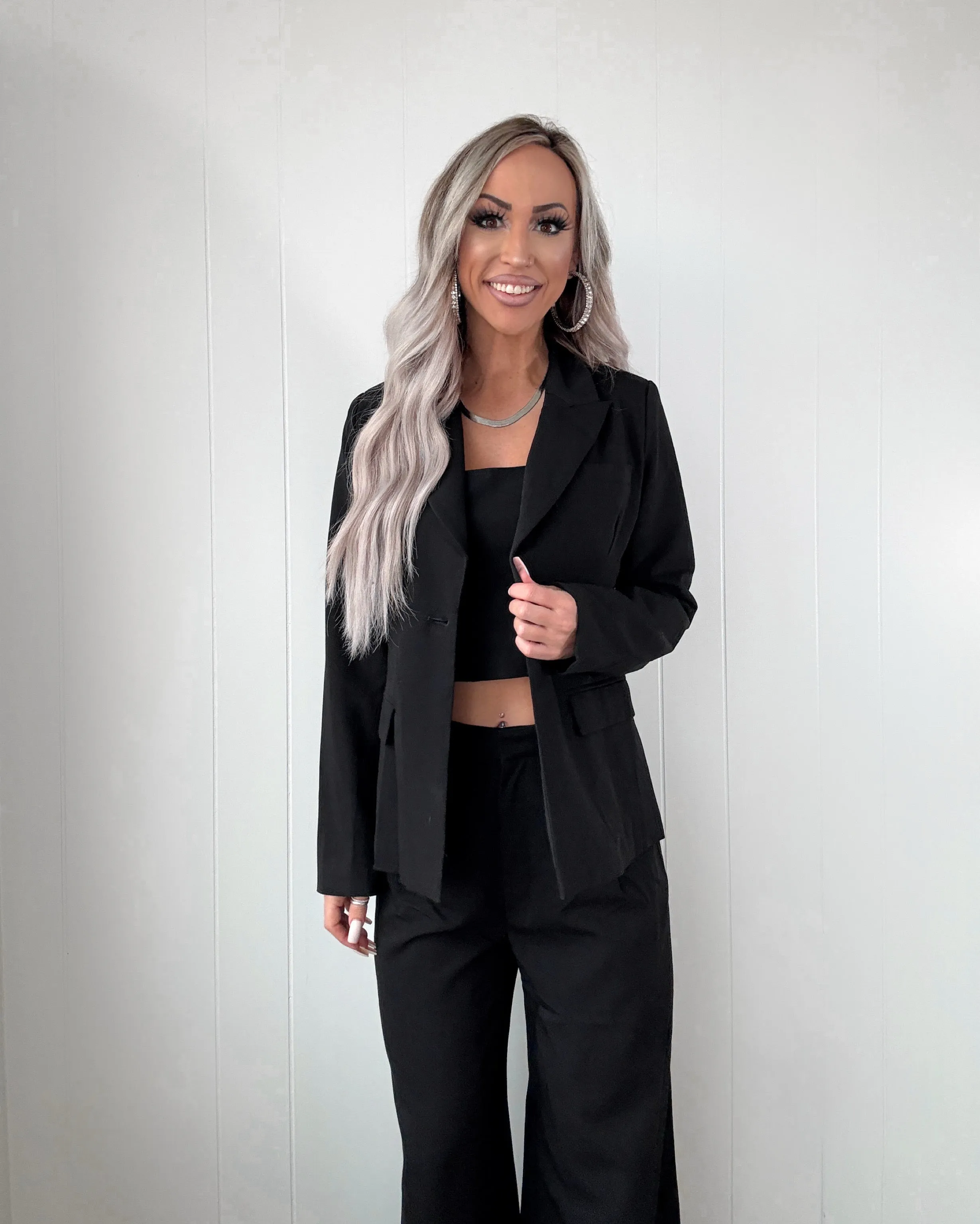 Polish & Power Three Piece Suit Set - Black
