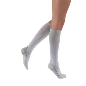 PR/1 JOBST SPORT STOCKING UNISEX, 15-20MMHG, LG, WHITE/GREY, CLOSED TOE