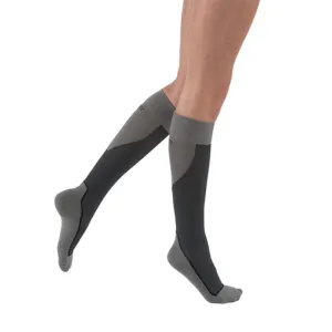 PR/1 JOBST SPORT STOCKING UNISEX, 15-20MMHG, MD, GREY/BLACK, CLOSED TOE