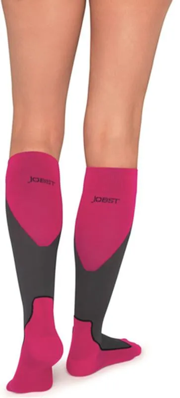PR/1 JOBST SPORT STOCKING UNISEX, 15-20MMHG, SM, PINK/GREY , CLOSED TOE