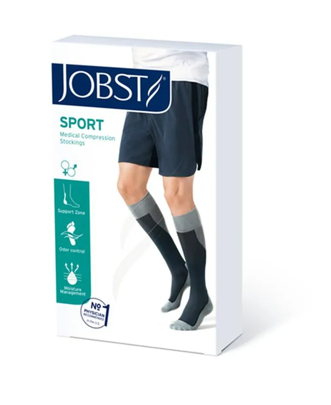 PR/1 JOBST SPORT STOCKING UNISEX, 15-20MMHG, SM, PINK/GREY , CLOSED TOE