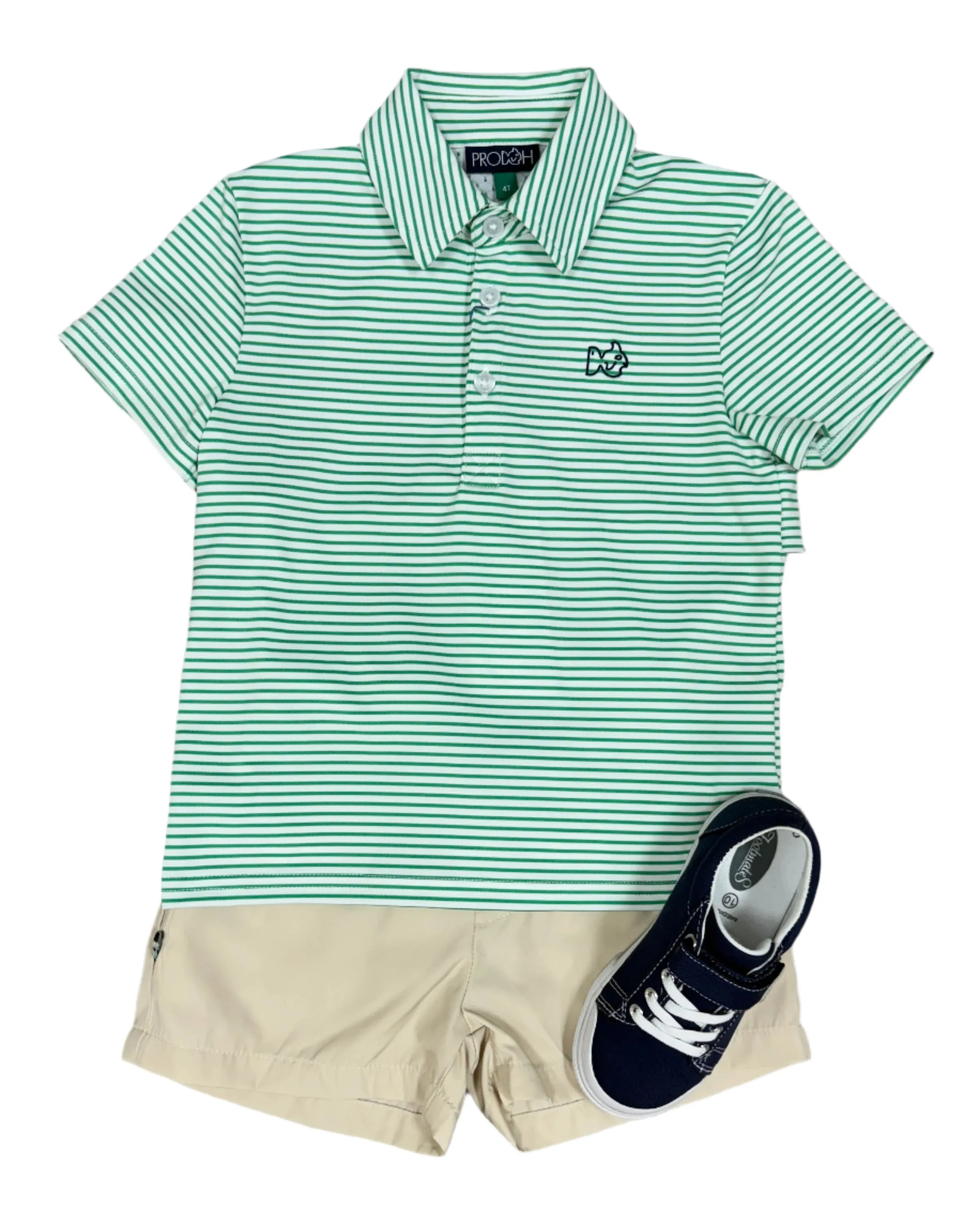 Pro Performance Polo - Simply Green Stripe