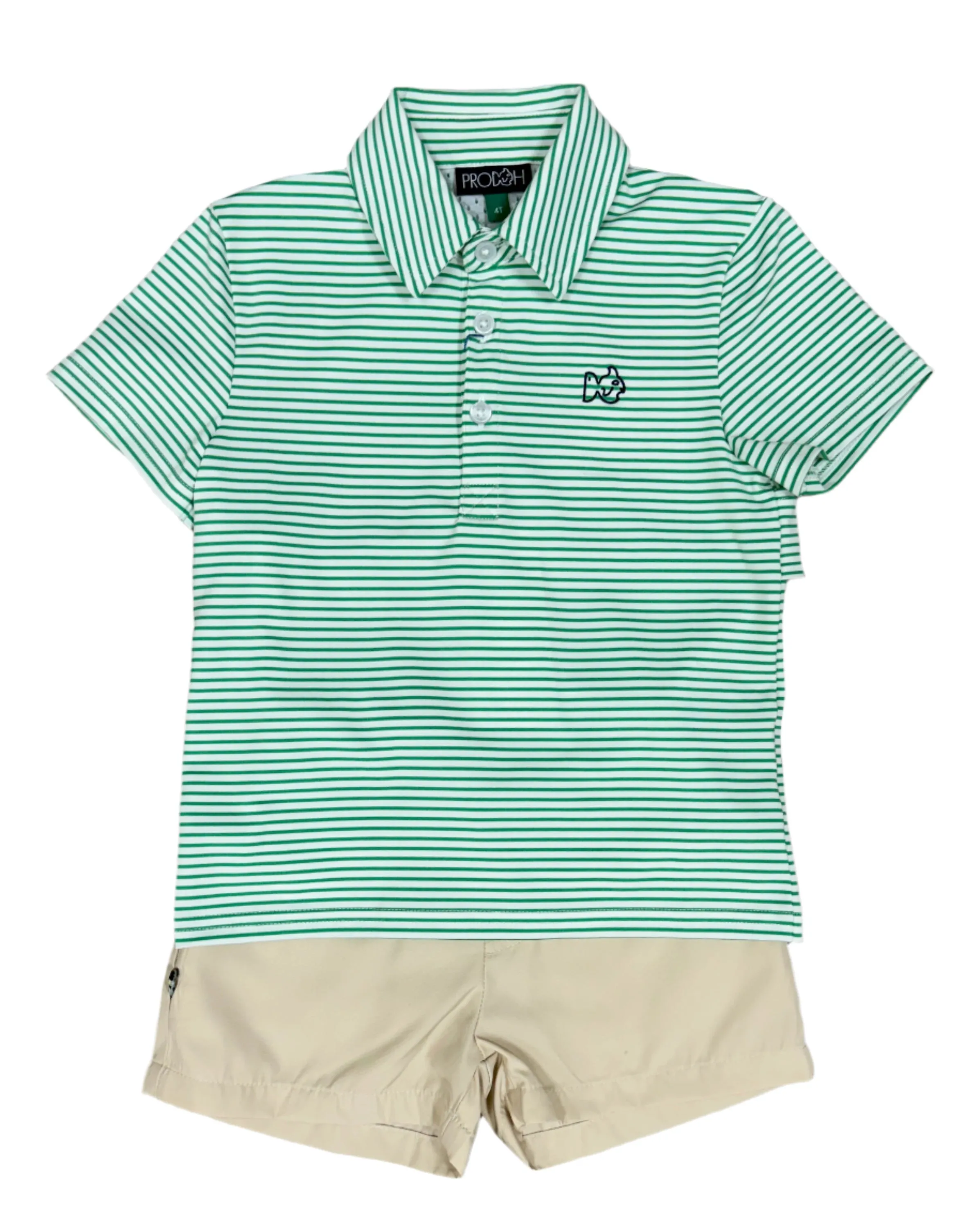 Pro Performance Polo - Simply Green Stripe