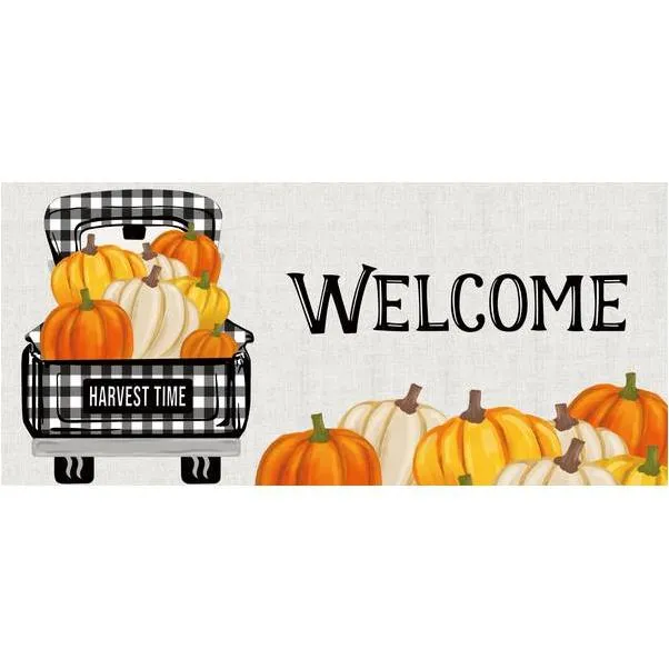 Pumpkin Plaid Truck Sassafras Switch Mat