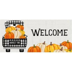 Pumpkin Plaid Truck Sassafras Switch Mat