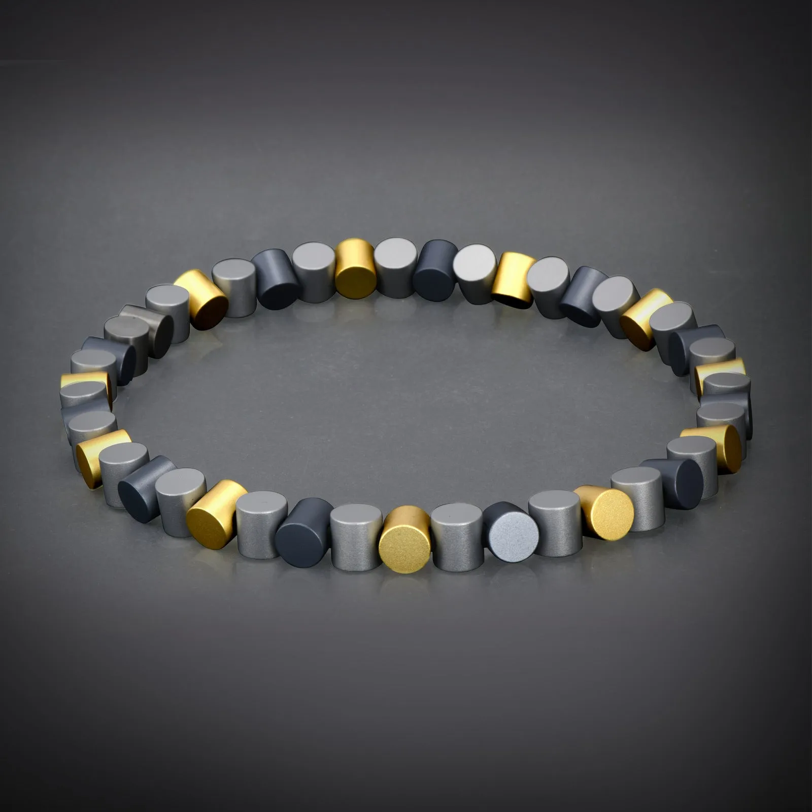 "Colorful aluminum" collection multishapes necklace