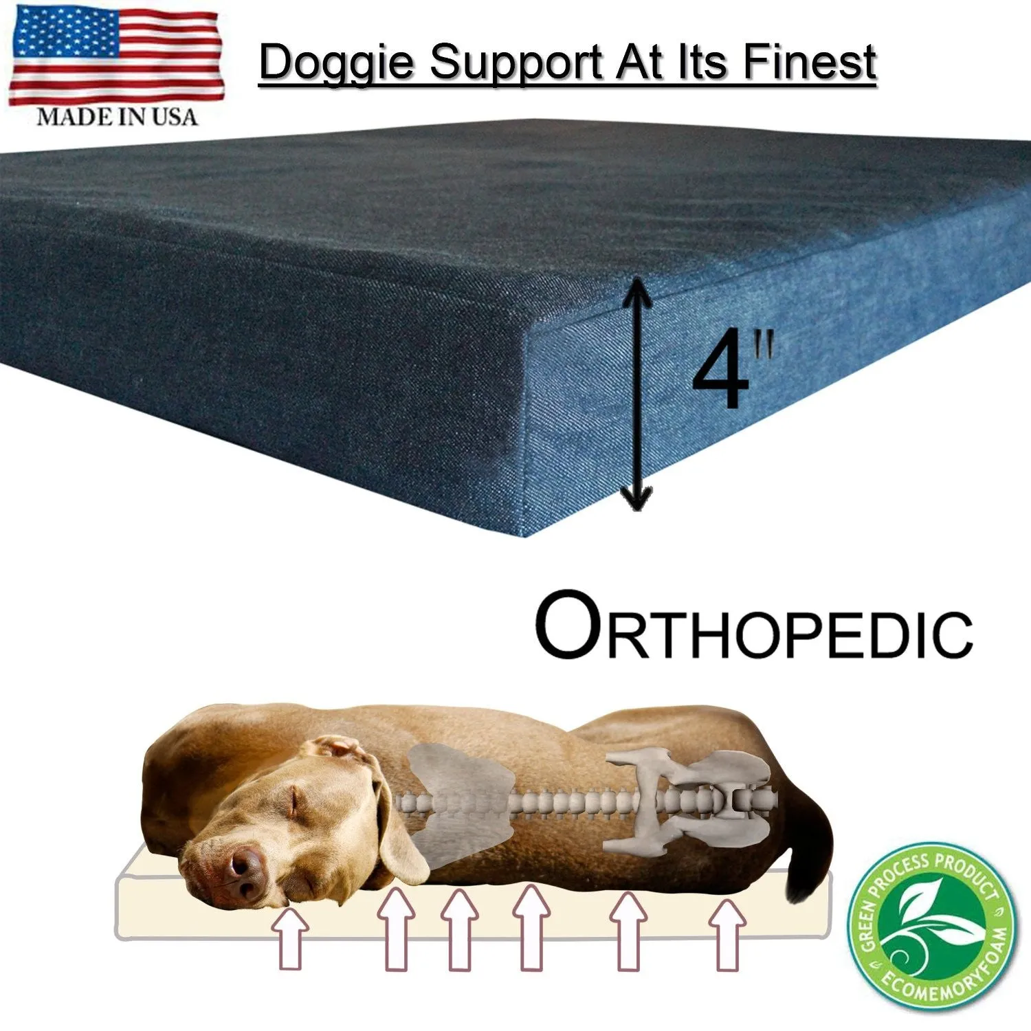 "Lucky Dog"  Memory / Gel Foam Ped Bed
