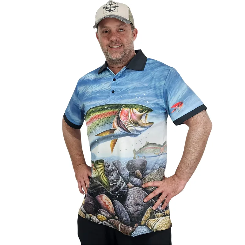 Rainbow Trout Polo Shirt