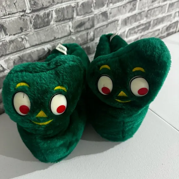 Rare‎ Vintage 1984 Gumby Slippers Size 7-8 EUC