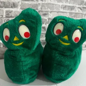 Rare‎ Vintage 1984 Gumby Slippers Size 7-8 EUC