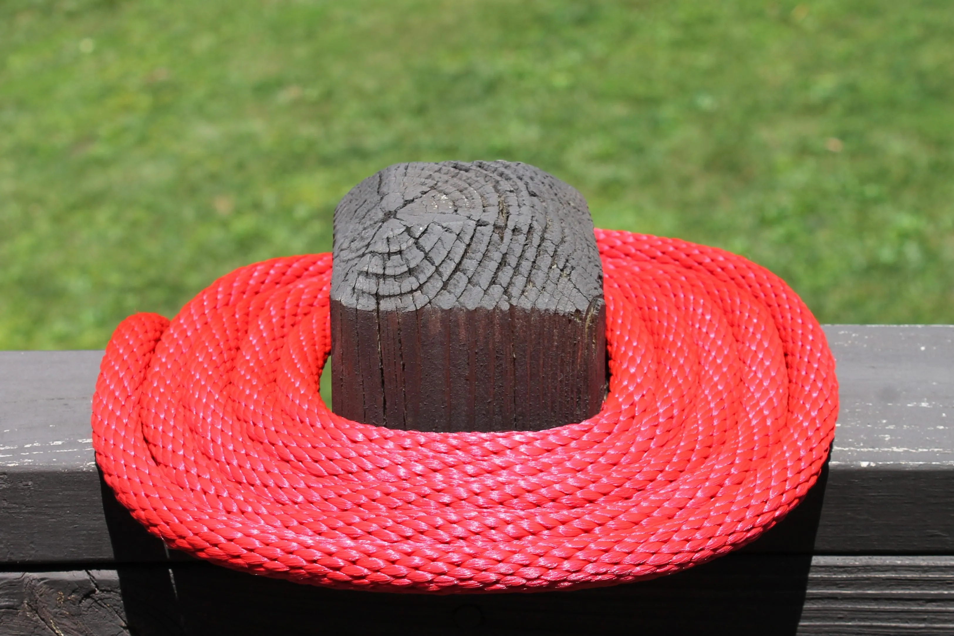 Red Solid Braided Multifilament Polypropylene Rope