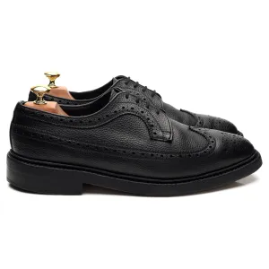 'Richard' Black Grain Leather Derby Brogue UK 8.5