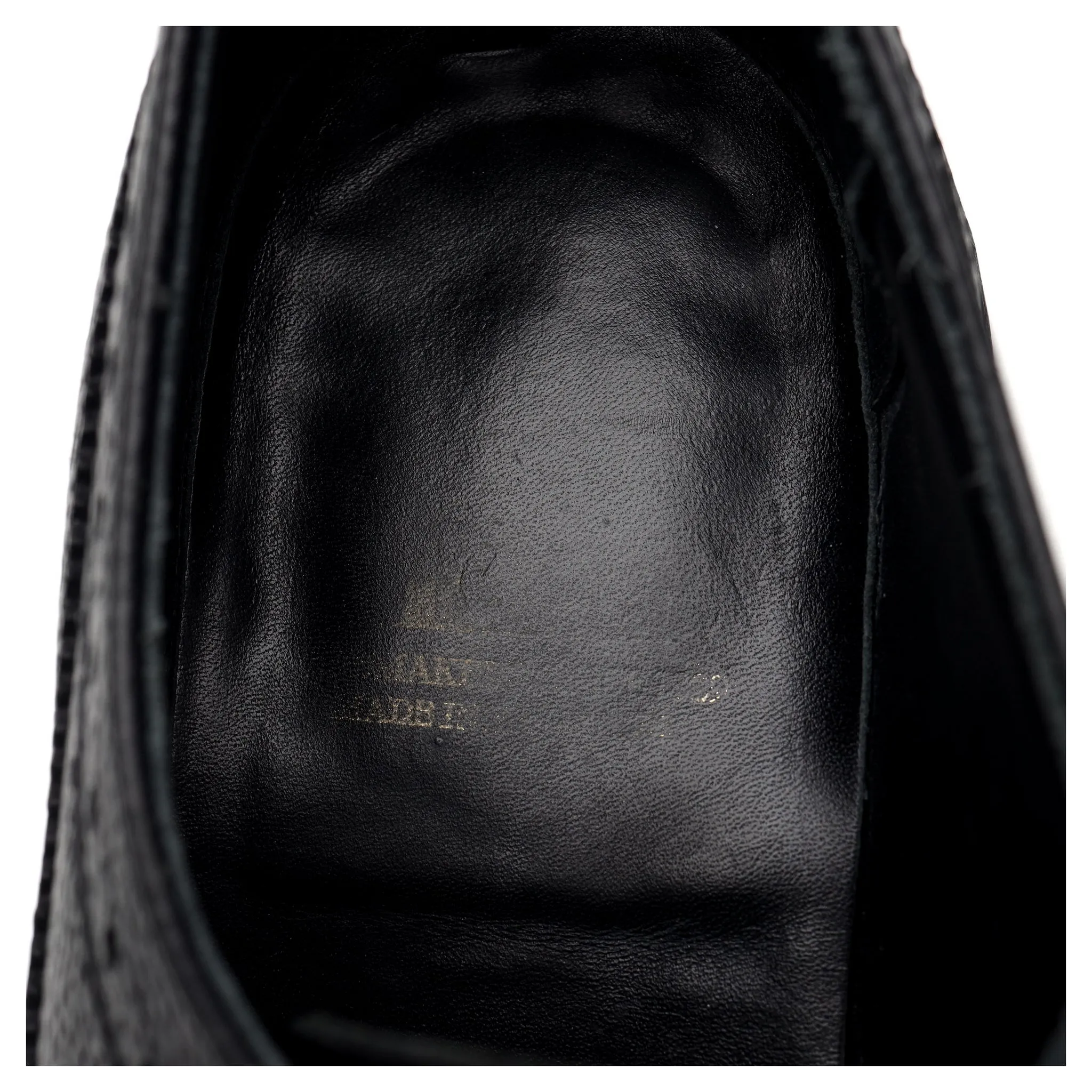 'Richard' Black Grain Leather Derby Brogue UK 8.5