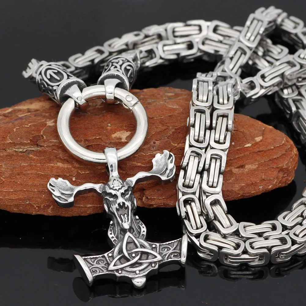 Rune King Chain With Sleipnir Pendant