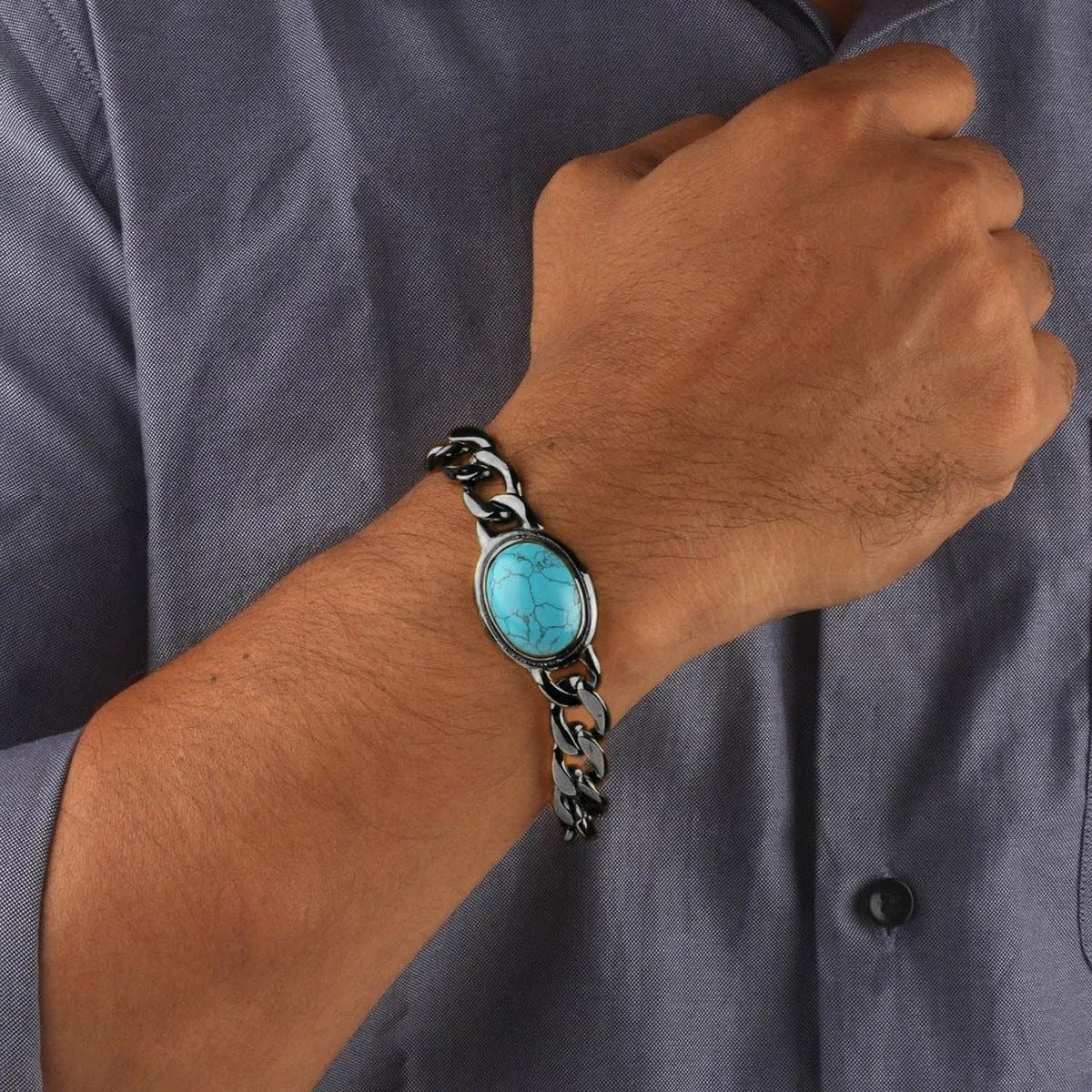 Salman Khan Curb Cuban Chain Surgical Stainless Steel Bracelet for Men