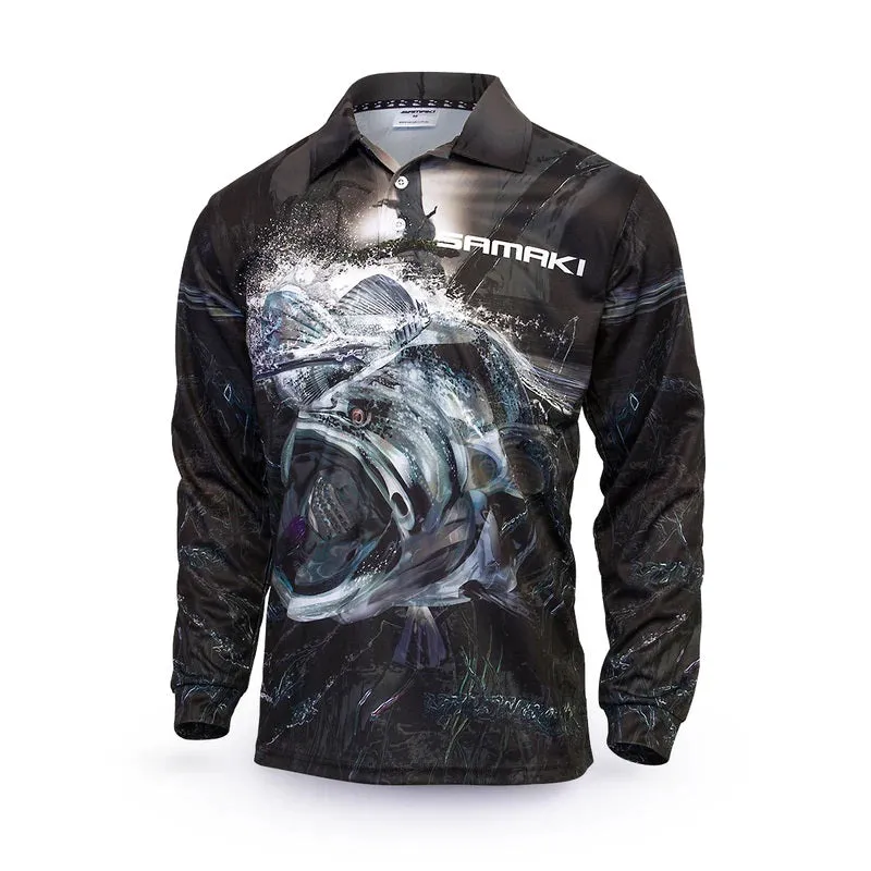 Samaki Stealth Cod Long Sleeve Fishing Jersey Shirt - Kids