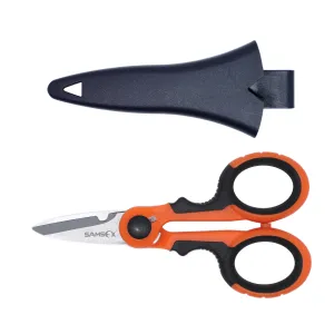 SAMSFX Fishing Heavy Duty Braid Scissors with Sheath