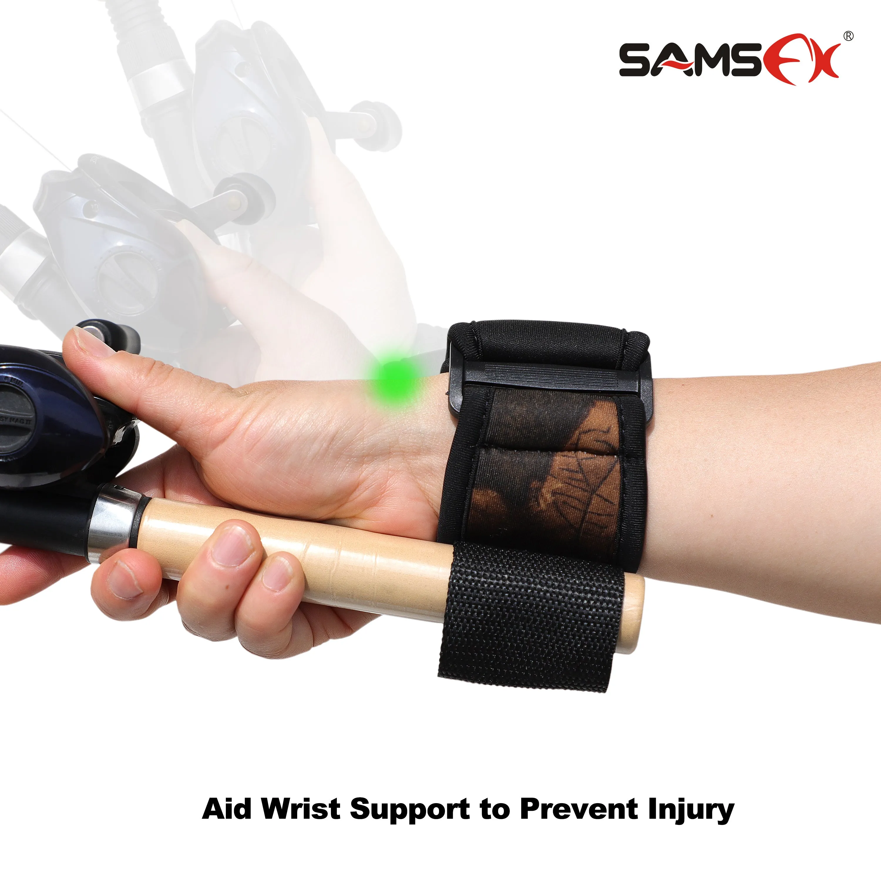 SAMSFX Fly Fishing Cast Aid Wrist Support Wrist Band Prevents Injury