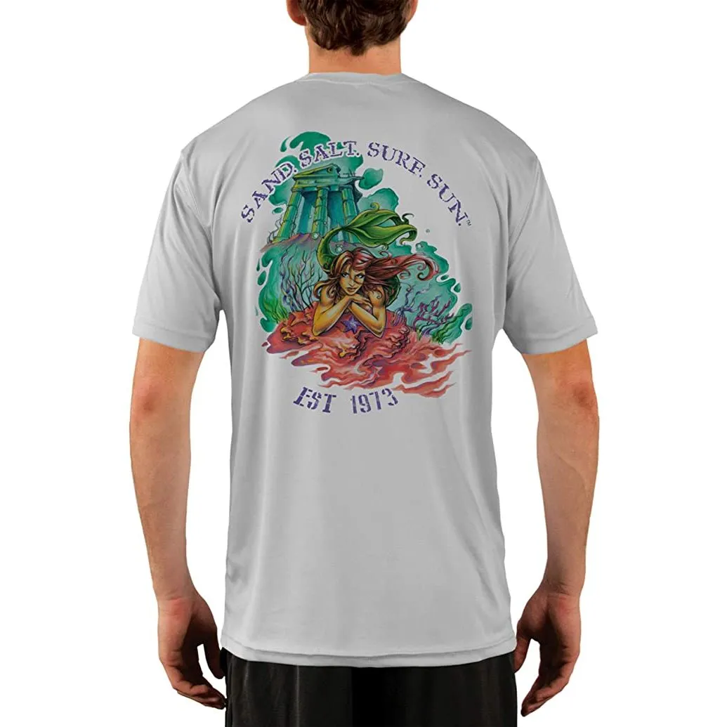SAND.SALT.SURF.SUN. Atlantis Mermaid Men's UPF 50  UV Sun Protection Performance Short Sleeve T-Shirt