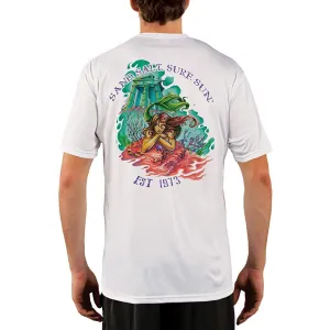 SAND.SALT.SURF.SUN. Atlantis Mermaid Men's UPF 50  UV Sun Protection Performance Short Sleeve T-Shirt