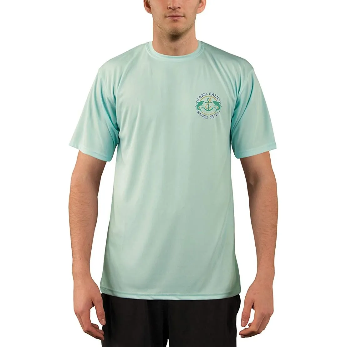 SAND.SALT.SURF.SUN. Atlantis Mermaid Men's UPF 50  UV Sun Protection Performance Short Sleeve T-Shirt