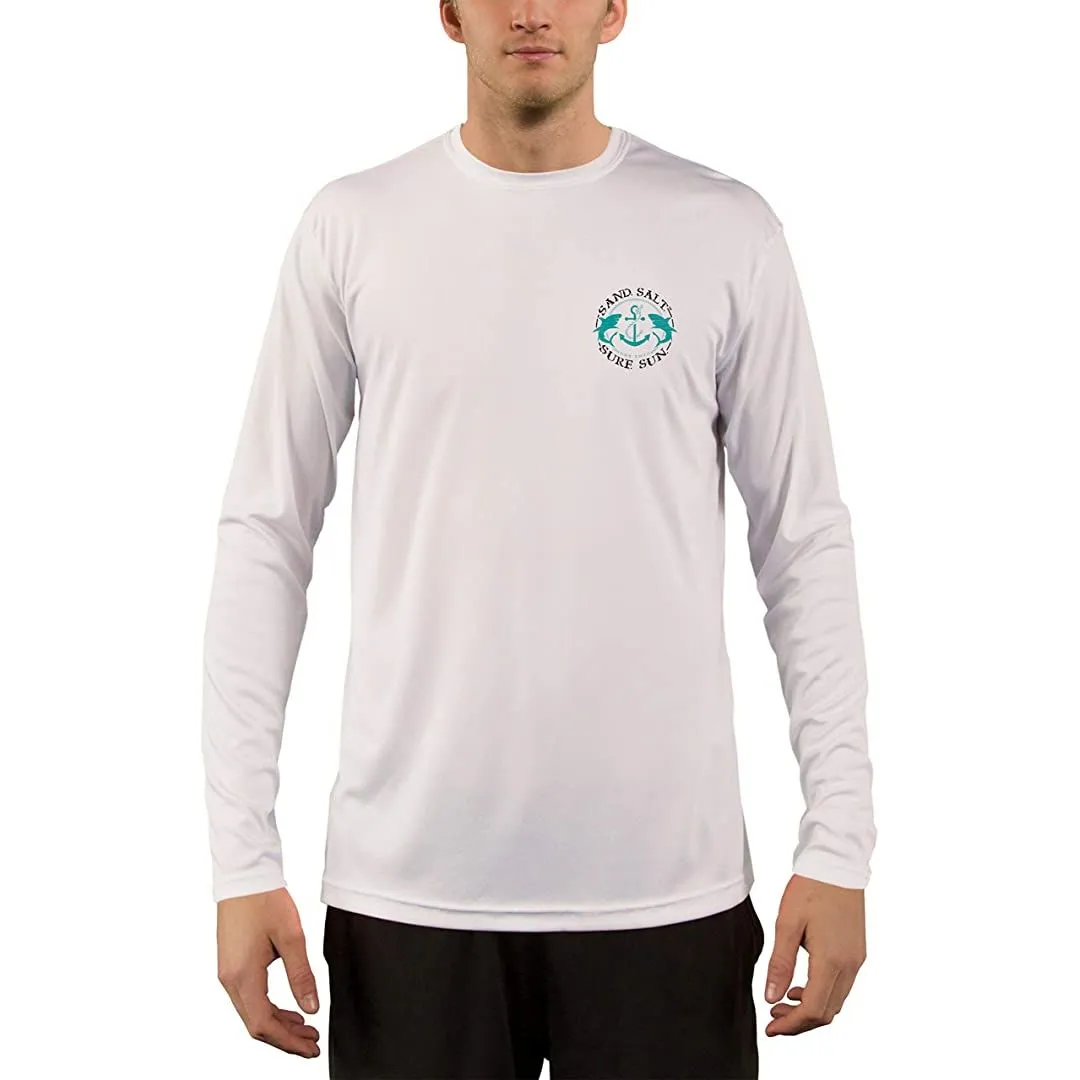 SAND.SALT.SURF.SUN. Dolphin Tribal Men's UPF 50  UV Sun Protection Performance Long Sleeve T-Shirt