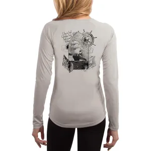 SAND.SALT.SURF.SUN. Forbidden Ship Women's UPF 50  UV Sun Protection Performance Long Sleeve T-Shirt