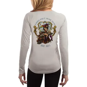 SAND.SALT.SURF.SUN. Pirate Girl Cannon Women's UPF 50  UV Sun Protection Performance Long Sleeve T-Shirt