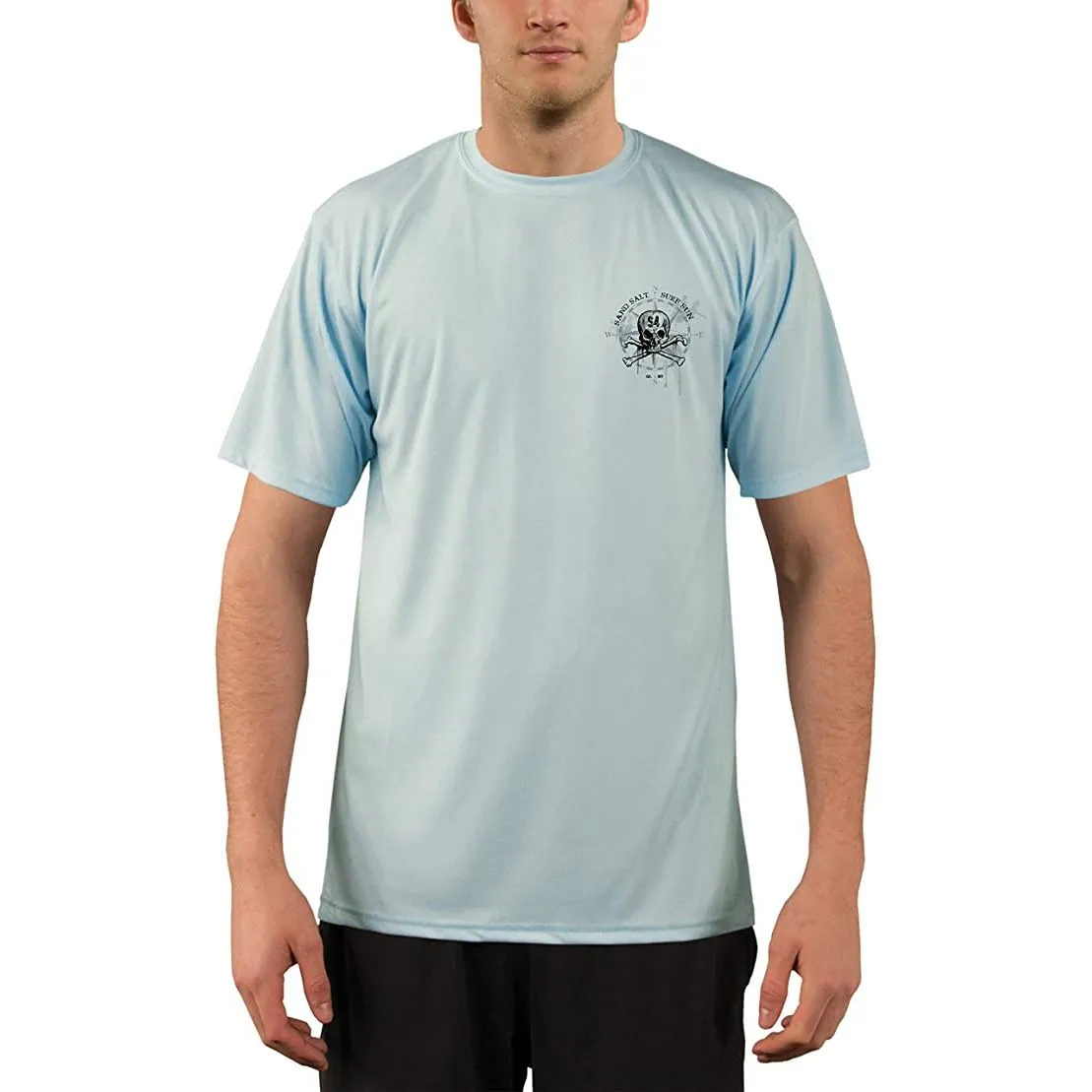 SAND.SALT.SURF.SUN. Vintage Crab Men's UPF 50  UV Sun Protection Performance Short Sleeve T-Shirt