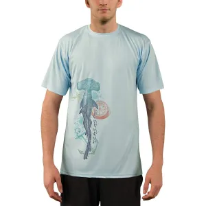 SAND.SALT.SURF.SUN. Vintage Shark Men's UPF 50  UV Sun Protection Performance Short Sleeve T-Shirt