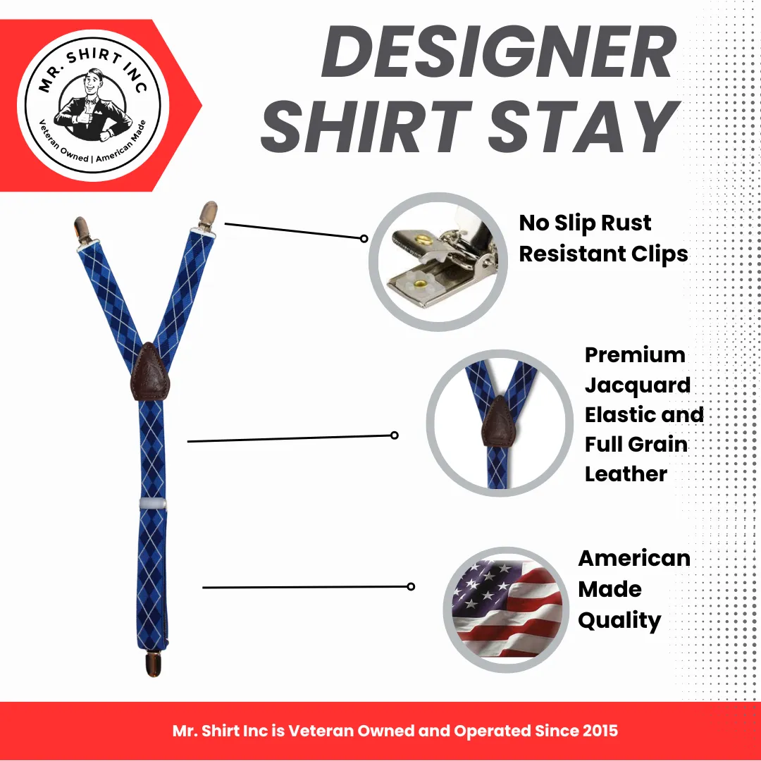 Sapphire Check Designer Shirt Stay