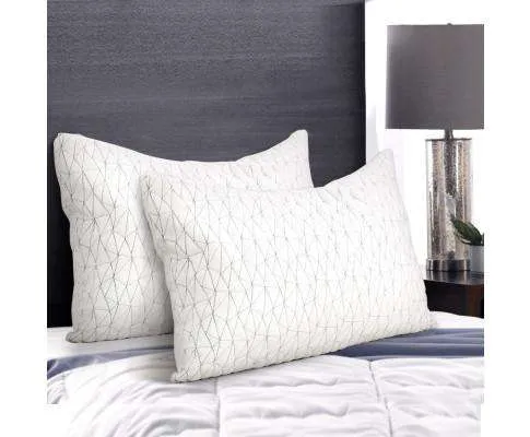 Set of 2 Rayon Single Memory Foam Pillow