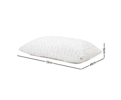Set of 2 Rayon Single Memory Foam Pillow