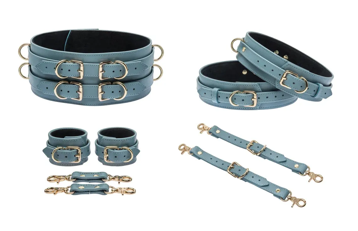 Set "Luna" Light Blue & Leash