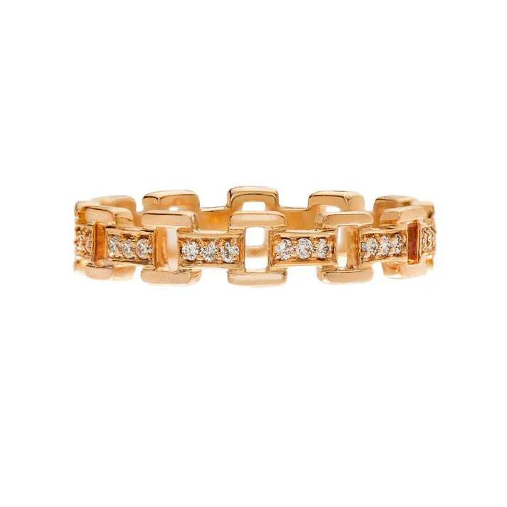 Sethi Couture 18K Yellow Gold Cesta White Diamond Eternity Band - Size 7