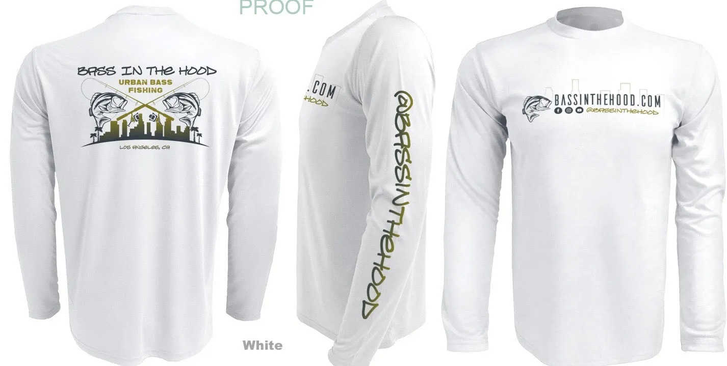 Shirt Long sleeve UV protection, Moister wicking, with Bass in the Hood logo