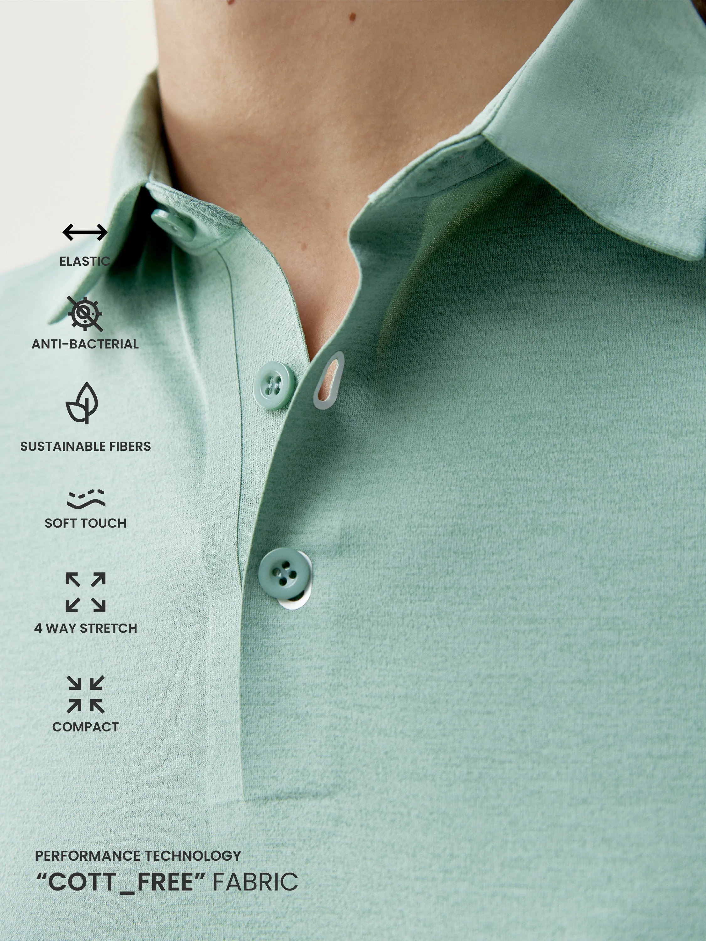 Shirt Polo Open Old Green