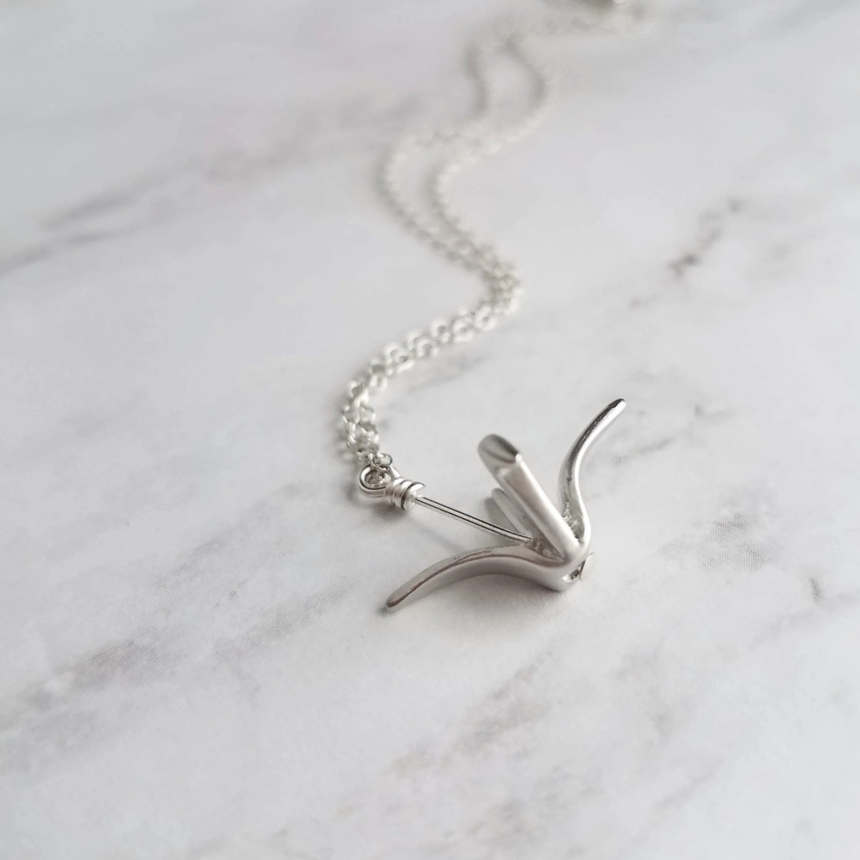 Silver Crane Necklace, origami crane necklace, gold crane necklace, maternal love necklace, good will necklace, folded paper crane necklace