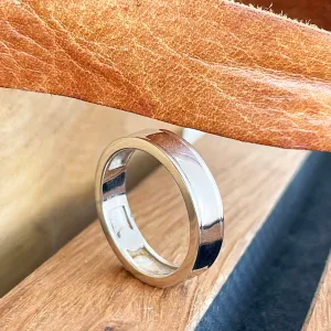 Silver Double Grooved Banded Ring