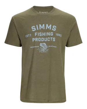 Simms Men's Stacked Logo Bass T-Shirt